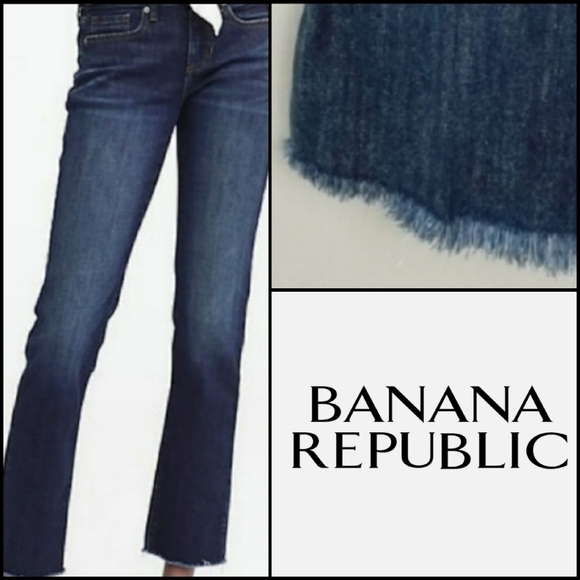 Banana Republic Denim - BANANA REPUBLIC Urban Boot Cut w/ Cut Off Hems!